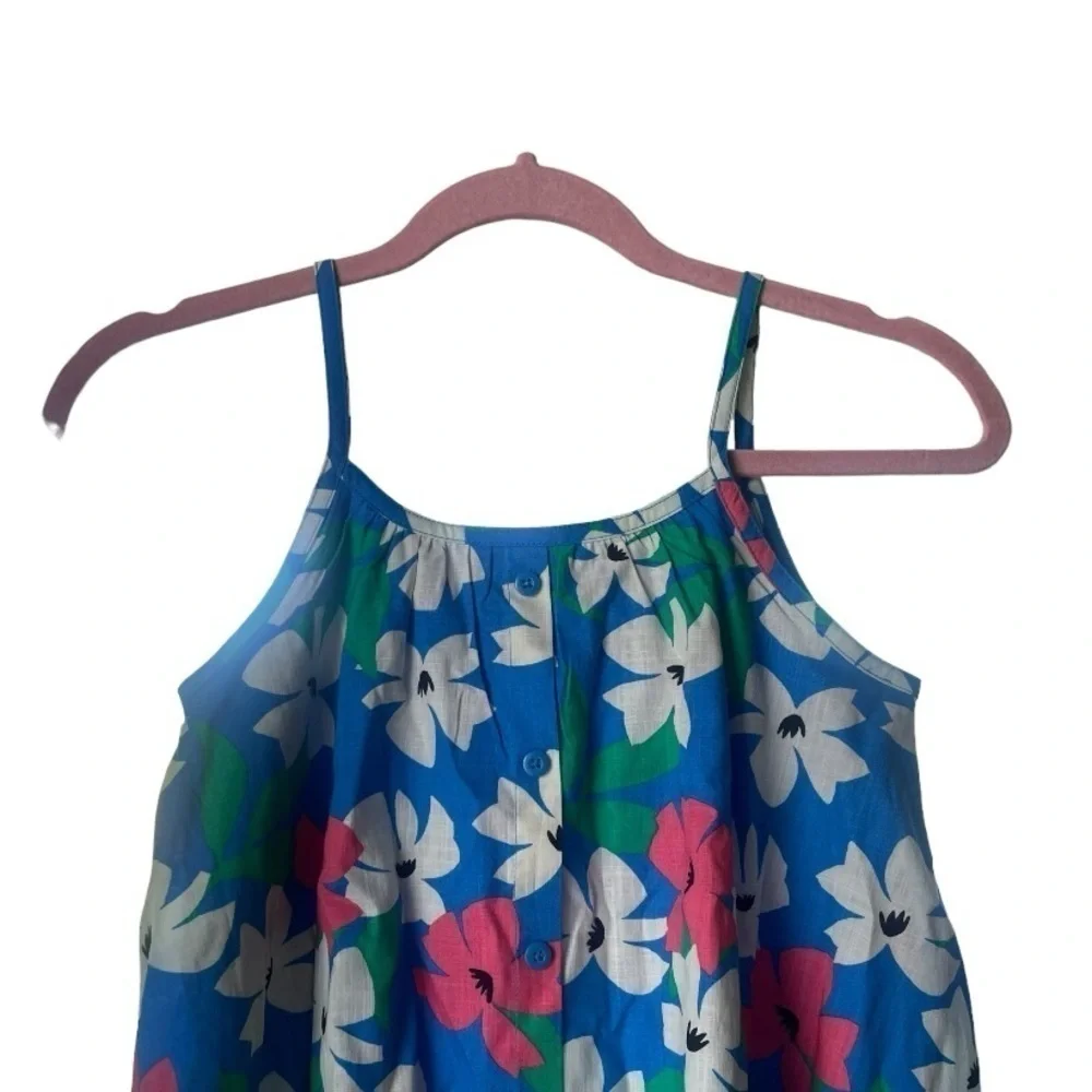 Hanna Anderson Blue Floral Sundress Size 12